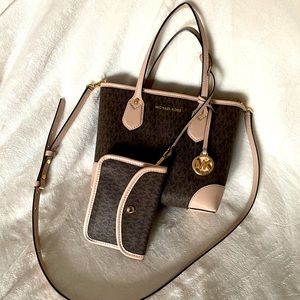 Michael Kors Brown/Pink mini tote